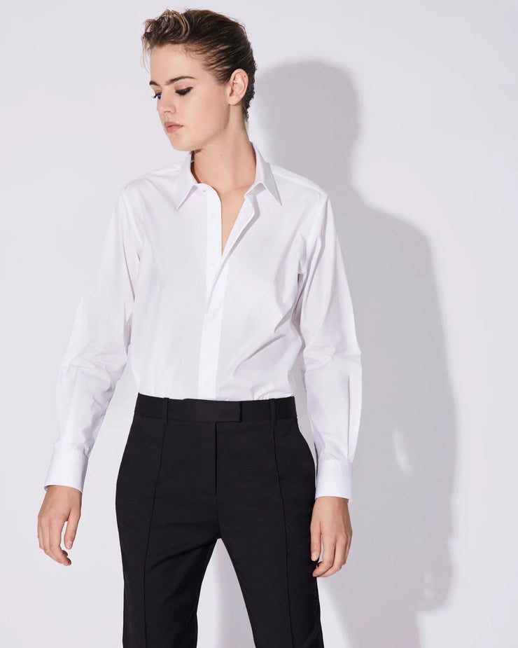Chemise en popeline blanche