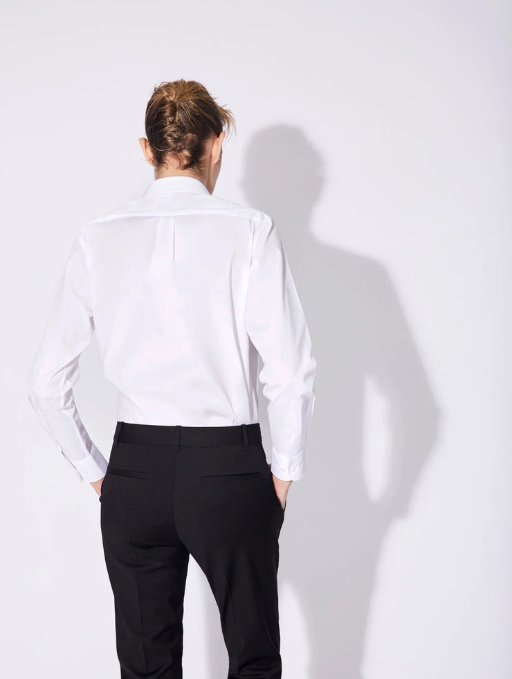 Chemise en popeline blanche