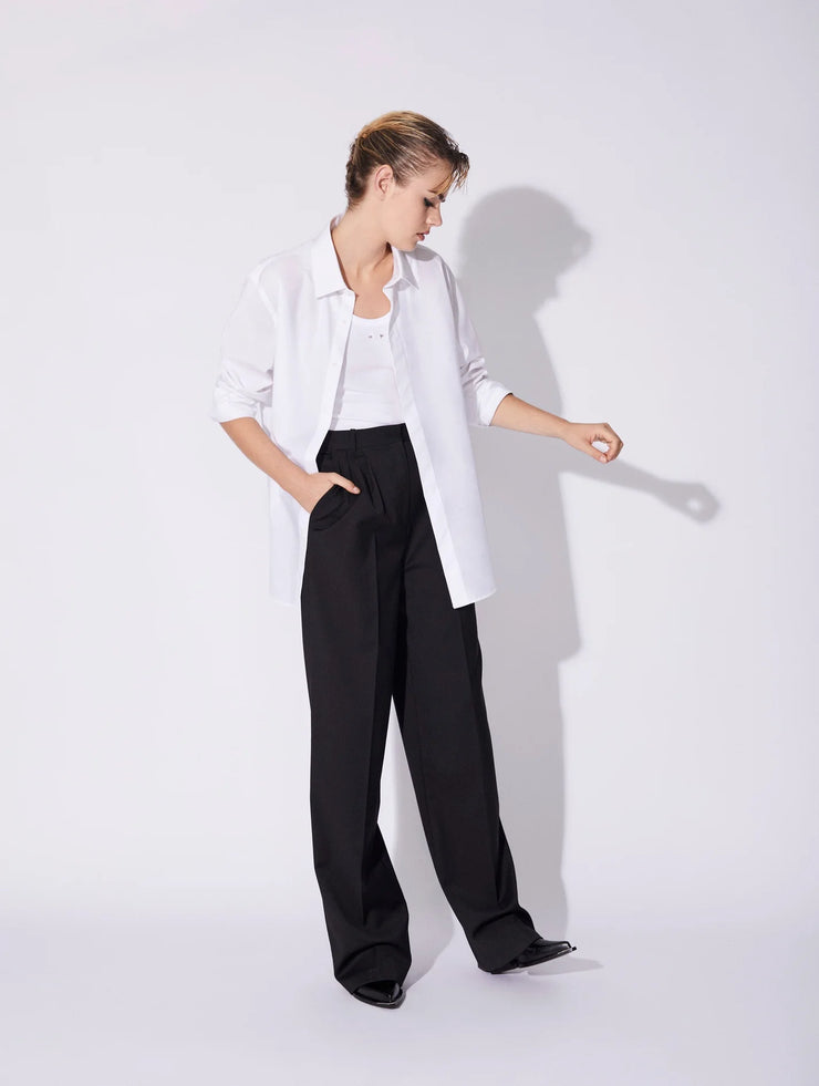 Chemise en popeline blanche