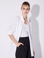 Chemise en popeline blanche