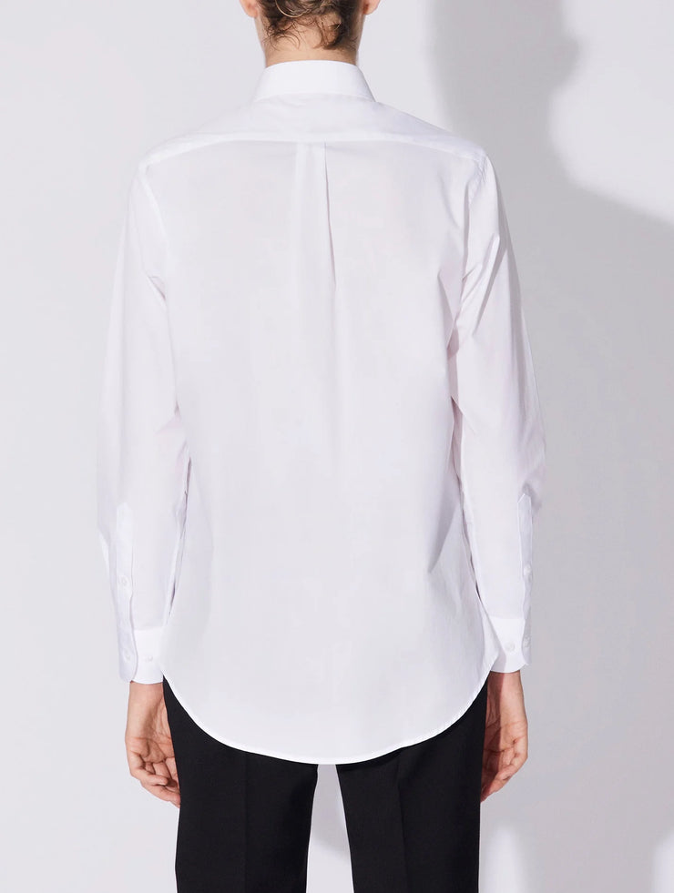 Chemise en popeline blanche