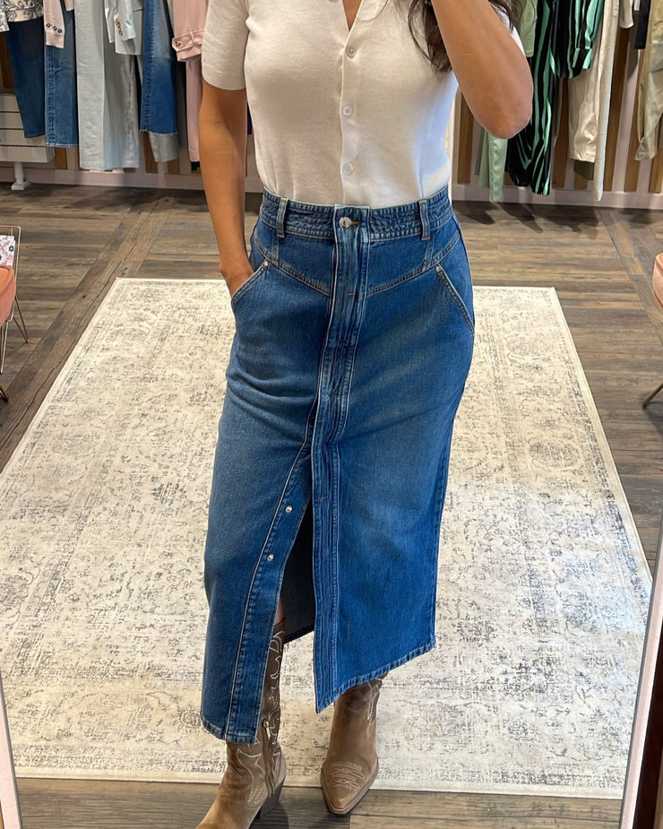 JUPE CRAYON EN DENIM