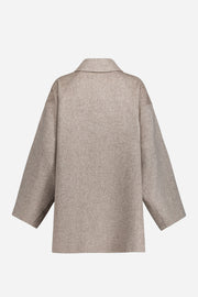 Manteau court en laine double face