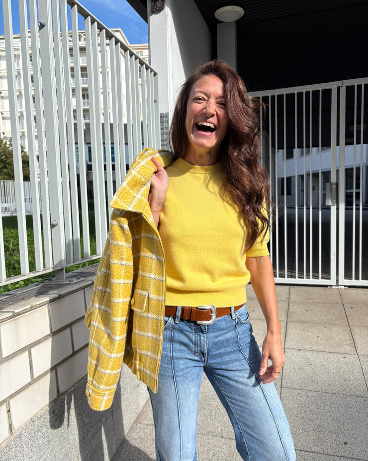 Pull à manches courtes en cachemire supersoft