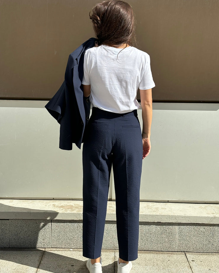 PANTALON TAILLE HAUTE MARINE