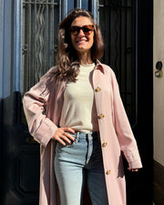 TRENCH FLUIDE ROSE