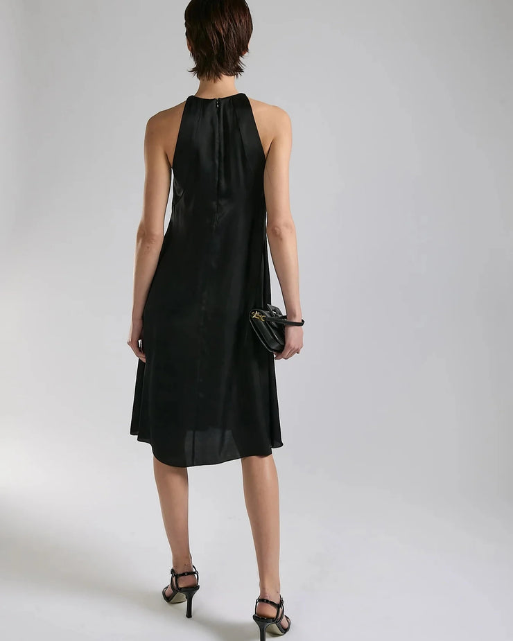 ROBE TRAPEZE EN SATIN