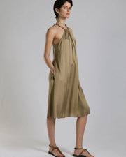 ROBE TRAPEZE EN SATIN