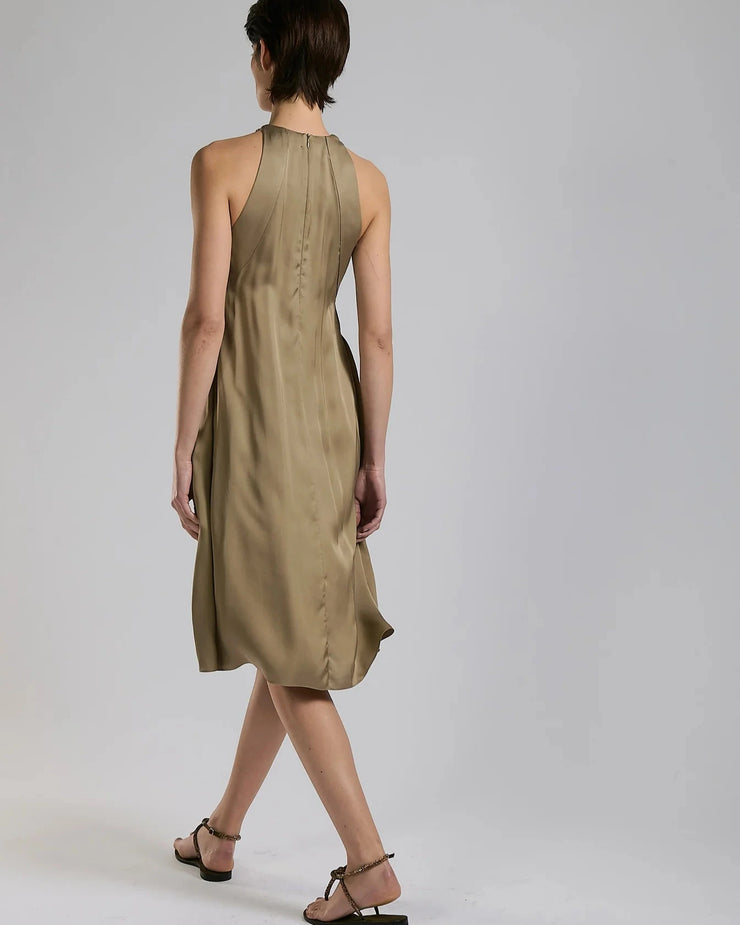 ROBE TRAPEZE EN SATIN