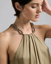 ROBE TRAPEZE EN SATIN