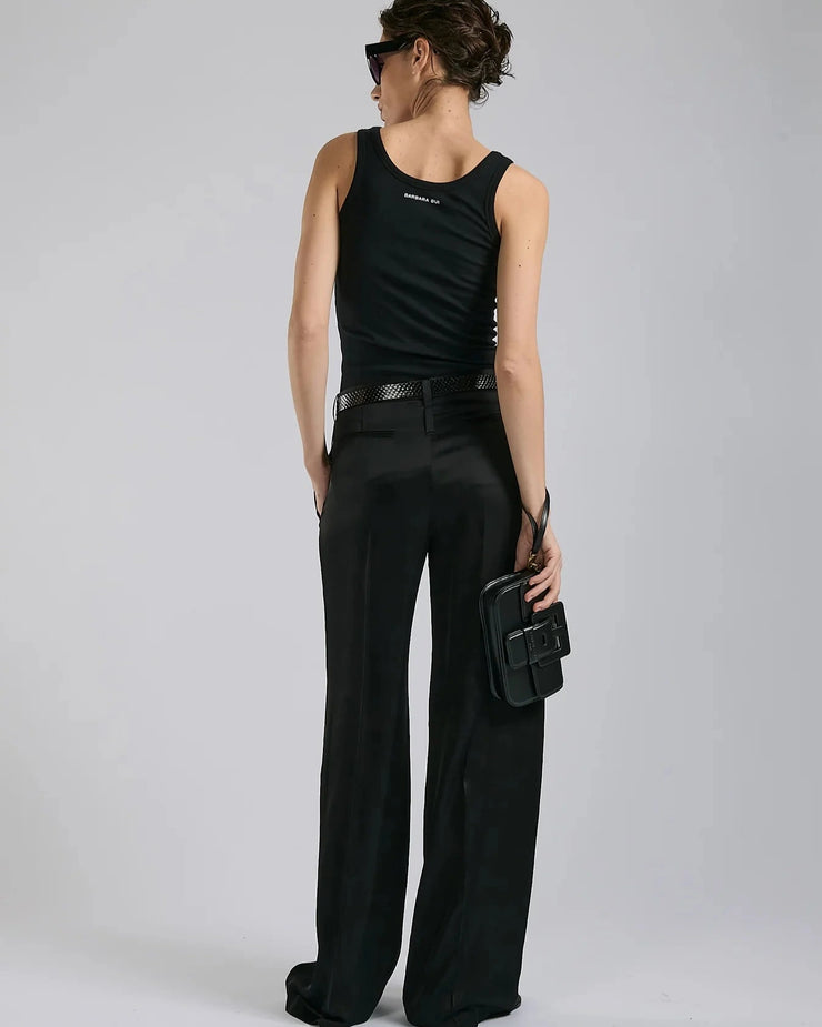 PANTALON A PLIS EN SATIN