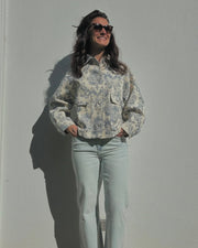 Veste en canvas imprimé floral