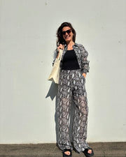 Pantalon cargo a imprimé
