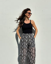 Pantalon cargo a imprimé