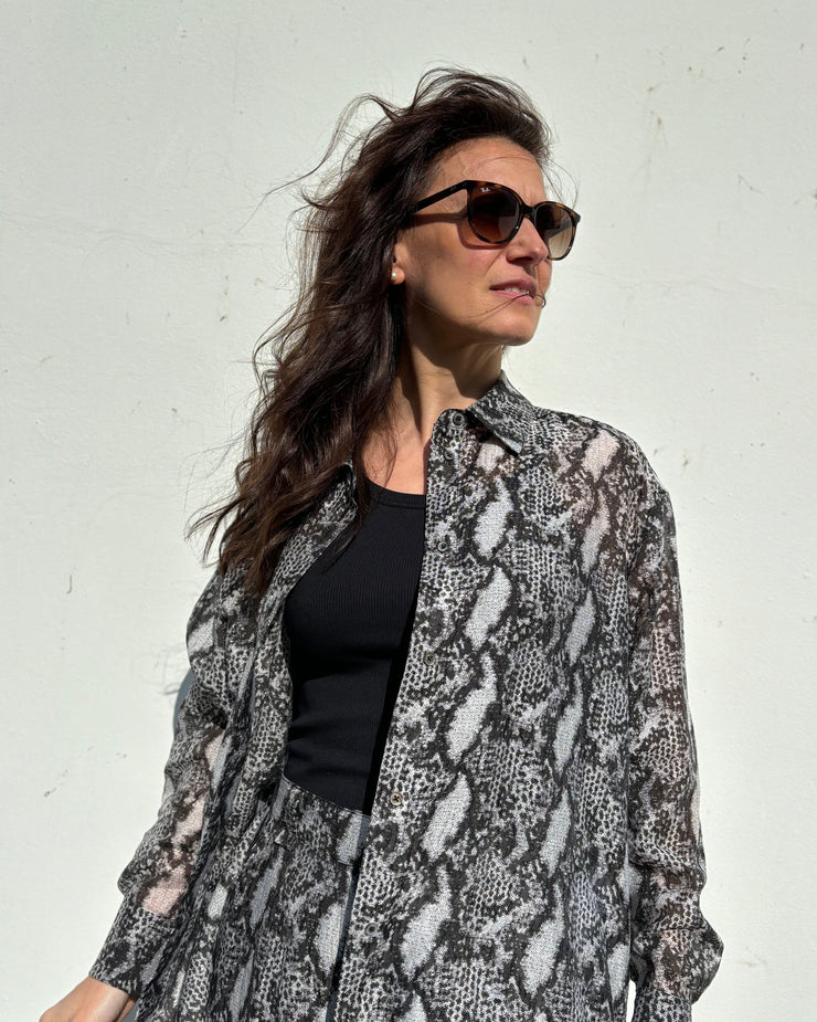 Chemise longue à imprimé