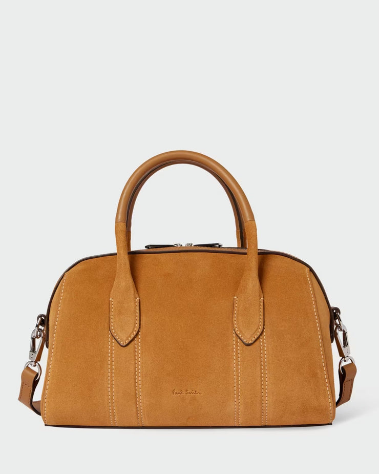 Petit Sac Femme Marron Clair 'Boston' en Daim