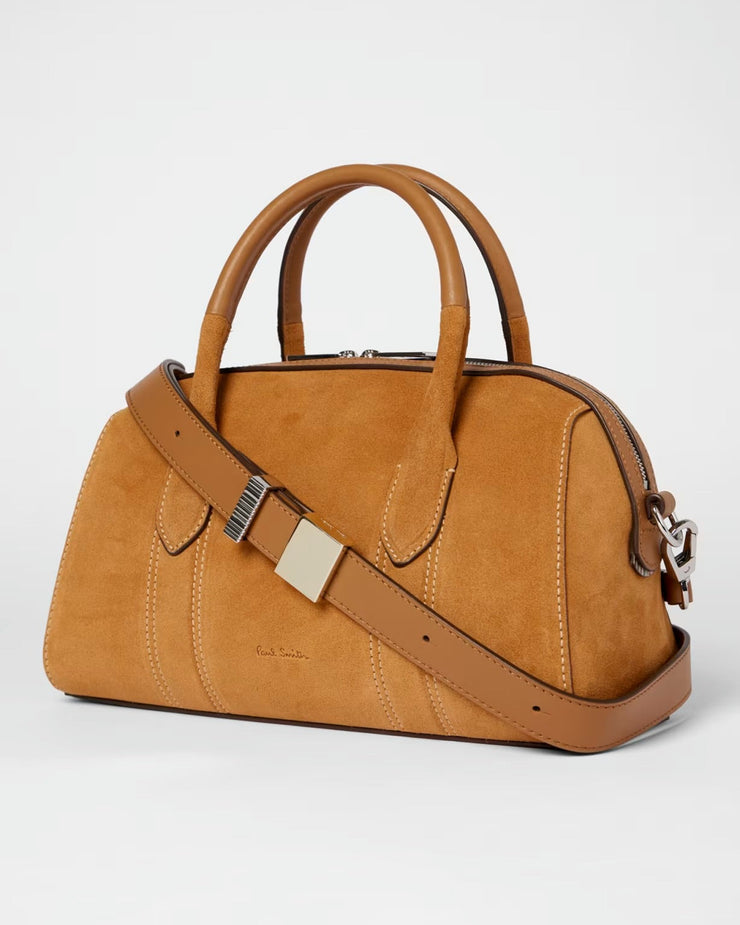 Petit Sac Femme Marron Clair 'Boston' en Daim