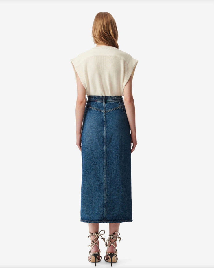 JUPE CRAYON EN DENIM
