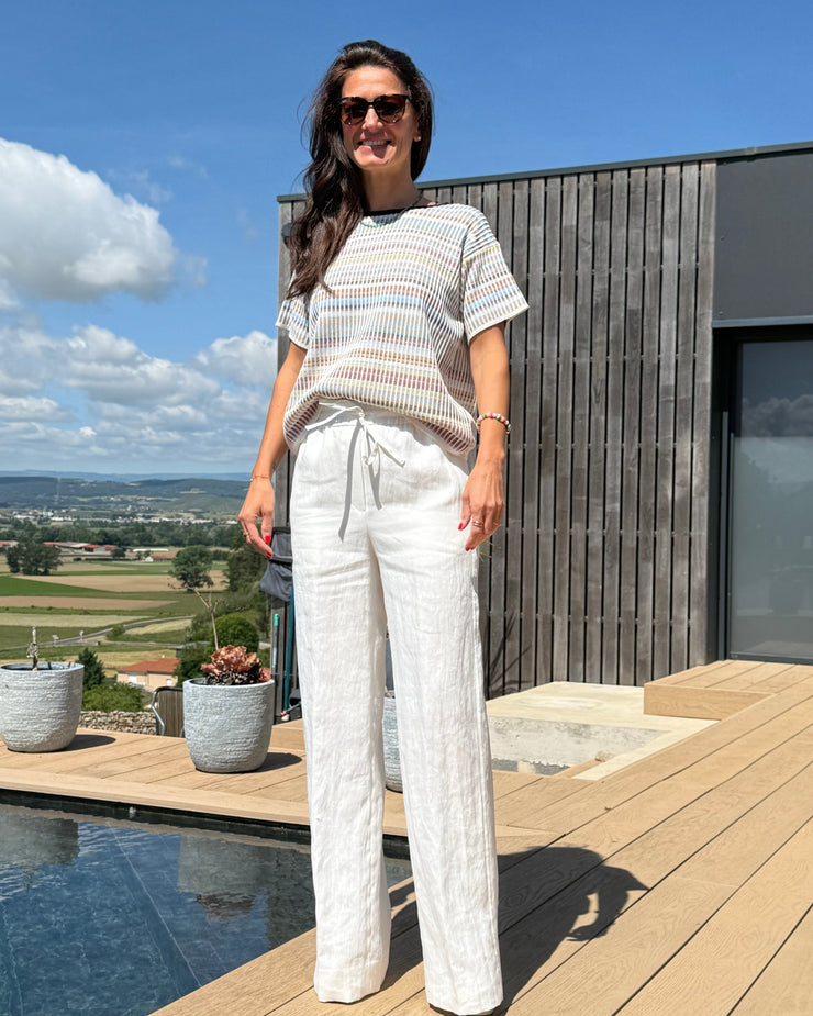 T-Shirt Femme 'Signature Stripe' en Coton