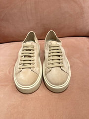 Sneaker en daim beige pour femme