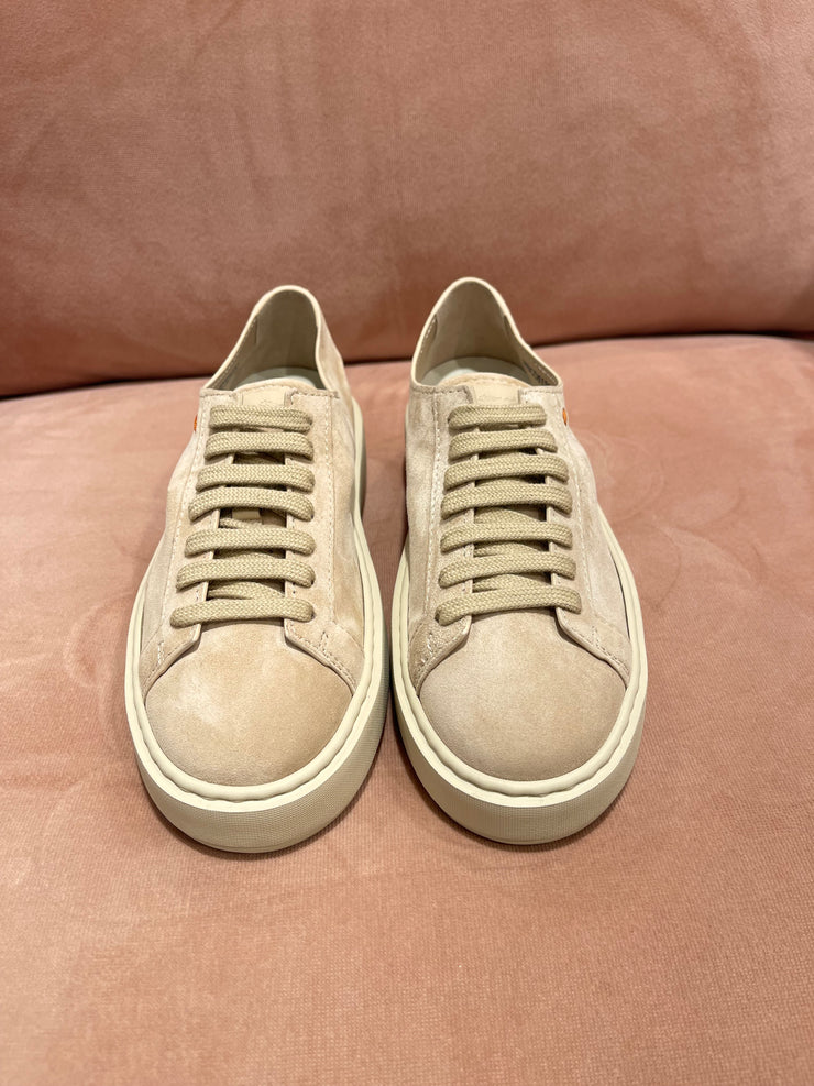 Sneaker en daim beige pour femme