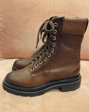 Bottine Chelsea en cuir marron pour femme