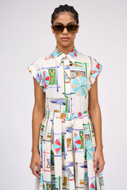 Robe chemisier a imprimé