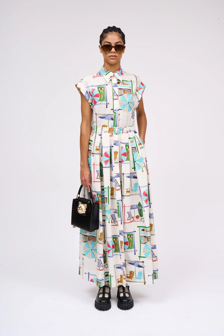 Robe chemisier a imprimé