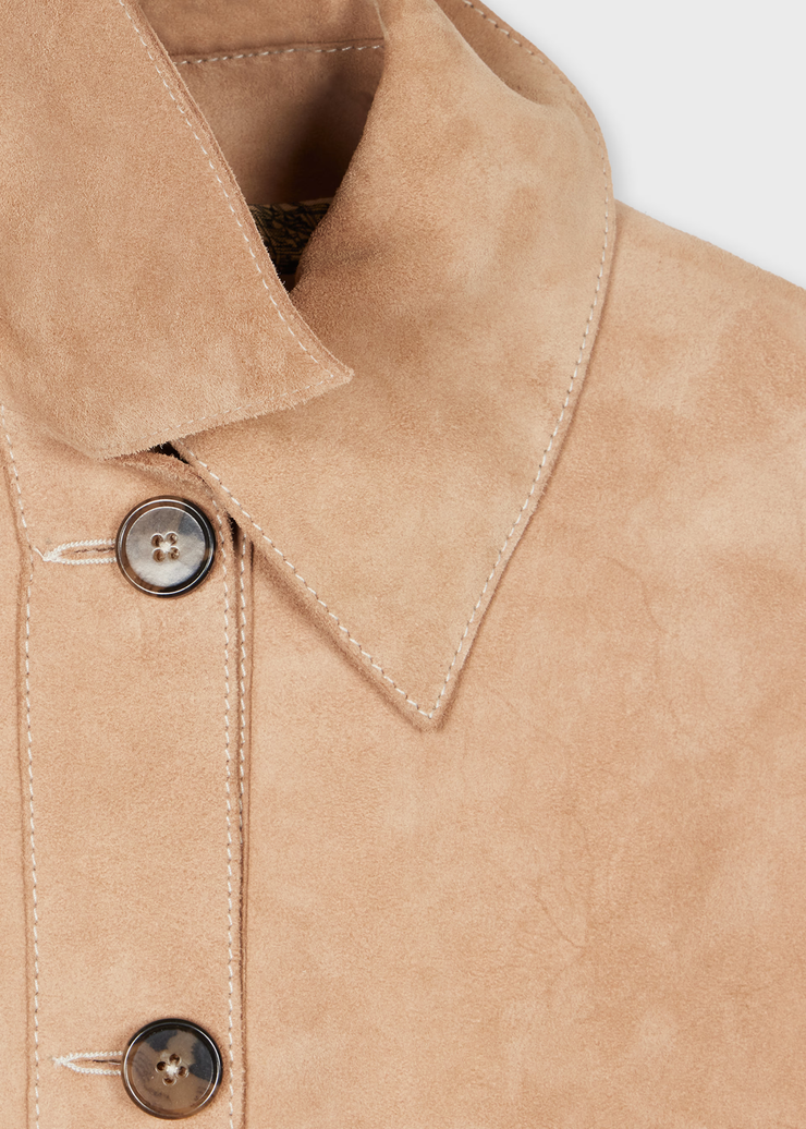Veste en daim ample et courte