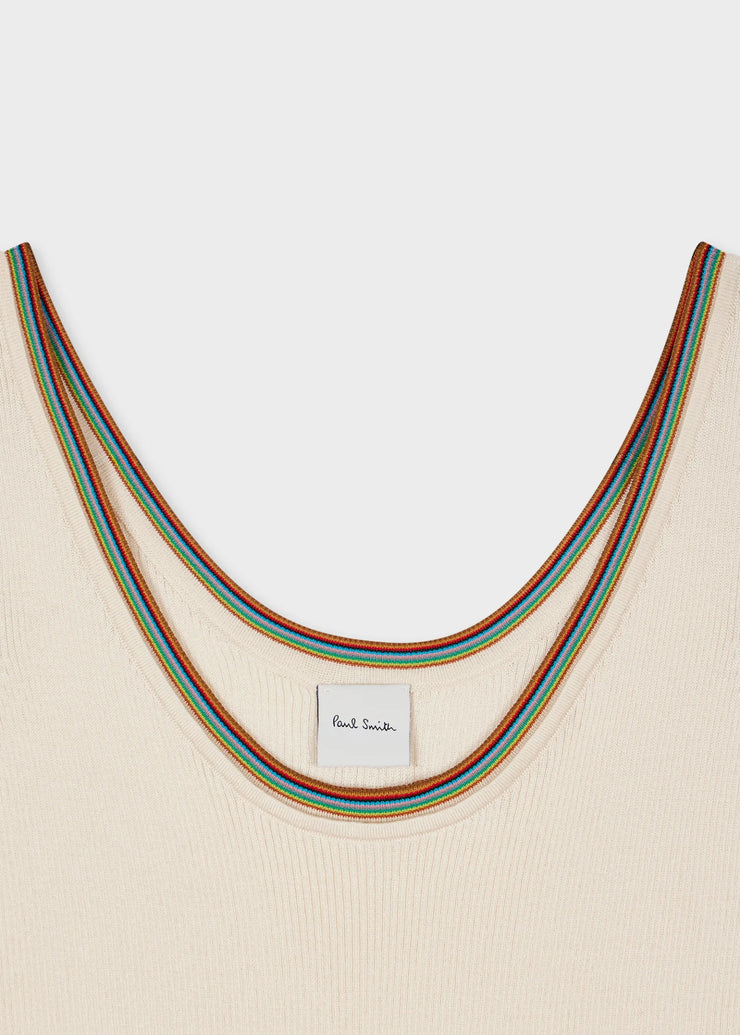 Débardeur bordure « signature stripe » en maille