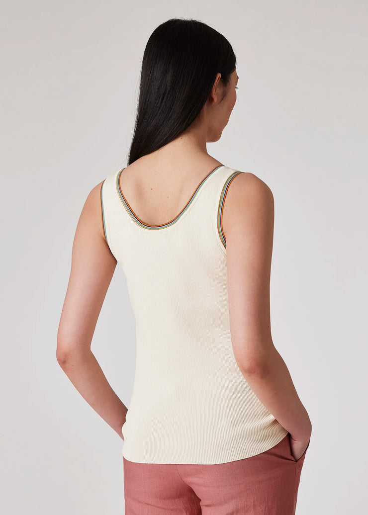 Débardeur bordure « signature stripe » en maille