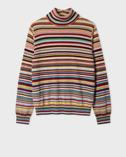 Pull Femme 'Signature Stripe' à Col Roulé