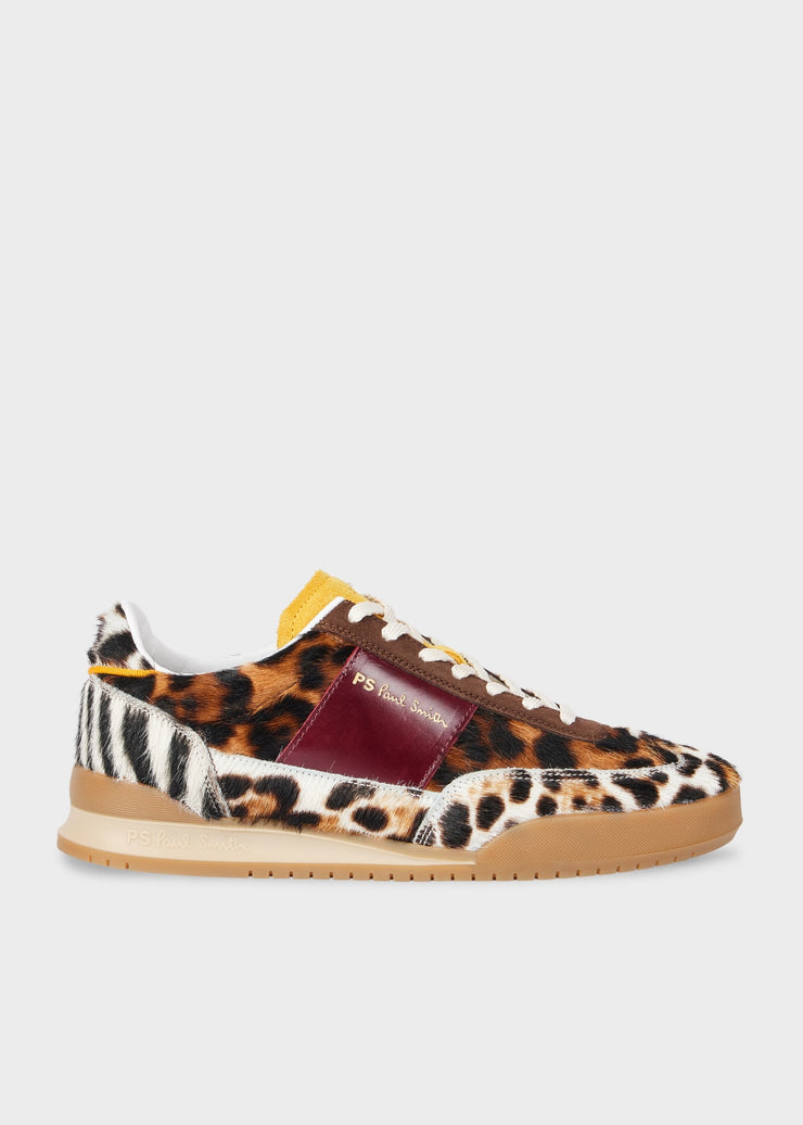 Baskets Femme 'Dover' Imprimé Animal Semelle Gomme Rétro en Cuir