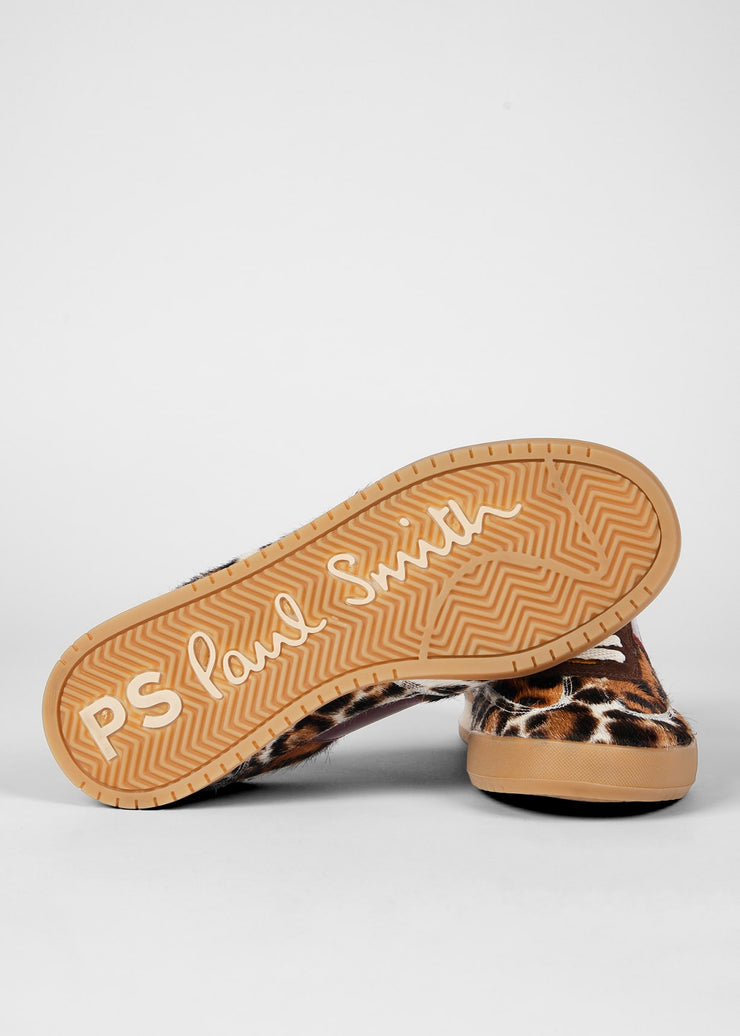 Baskets Femme 'Dover' Imprimé Animal Semelle Gomme Rétro en Cuir