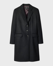 Manteau Epsom en laine noir pour femme
