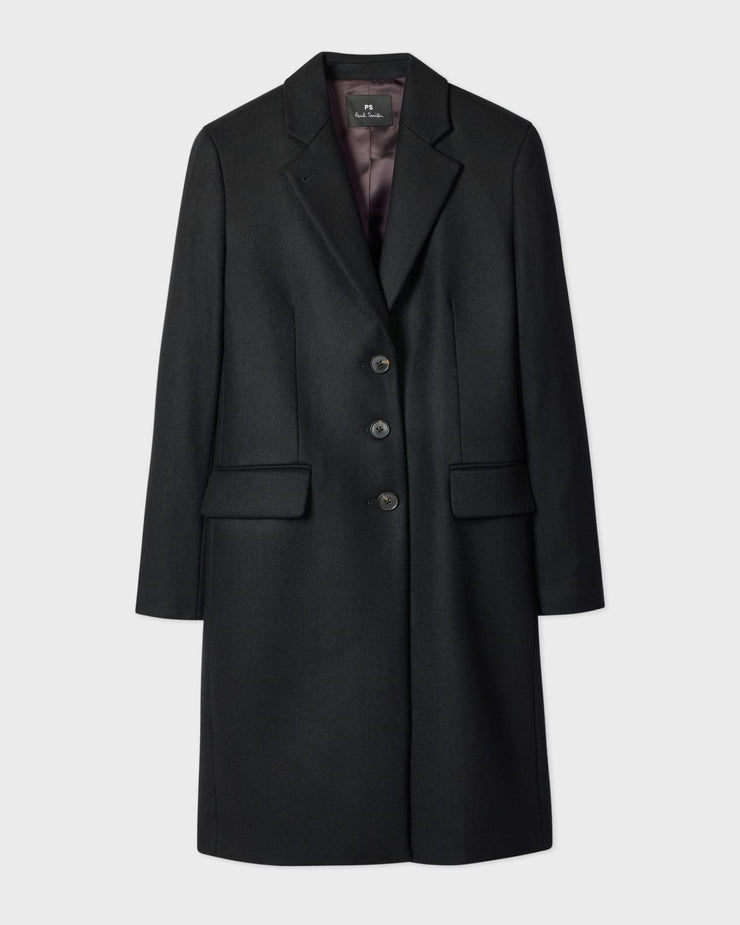 Manteau Epsom en laine noir pour femme