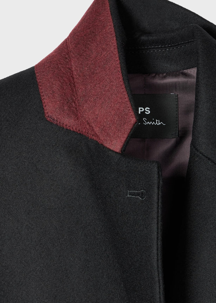 Manteau Epsom en laine noir pour femme