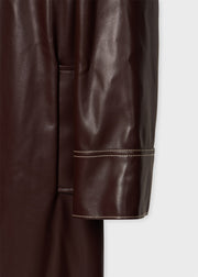 Trench en faux cuir marron
