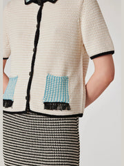Cardigan tricoté crochet
