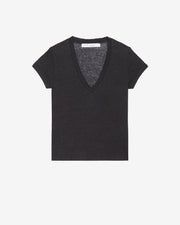 Tee Shirt en lin col V