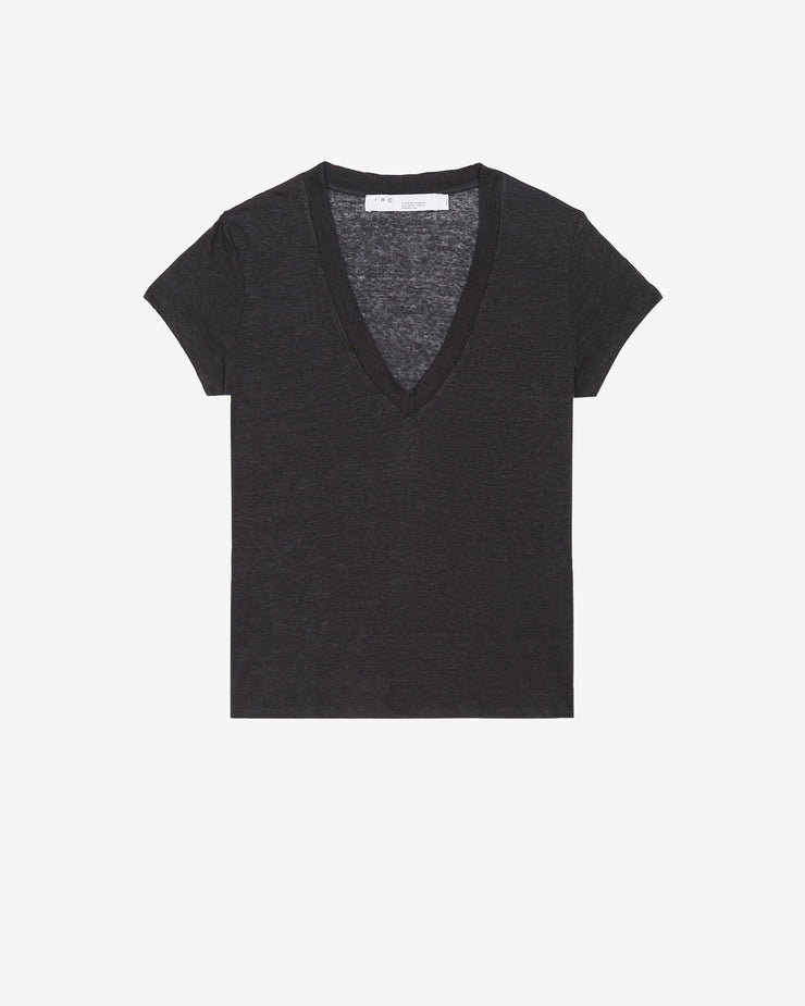 Tee Shirt en lin col V