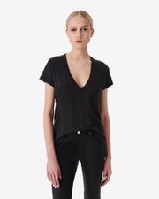 Tee Shirt en lin col V