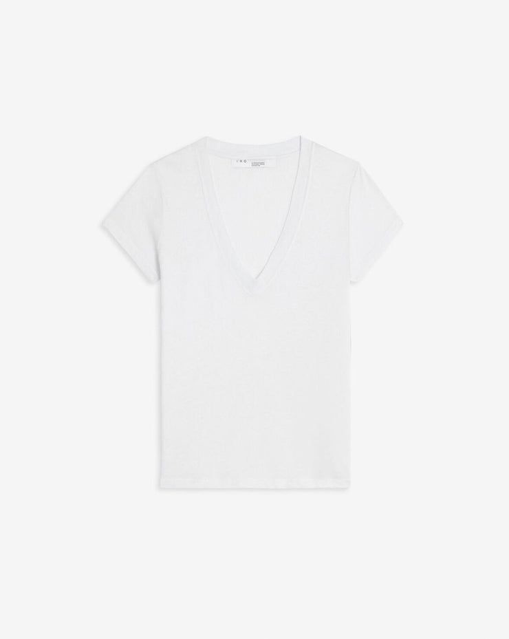 Tee Shirt en lin col V