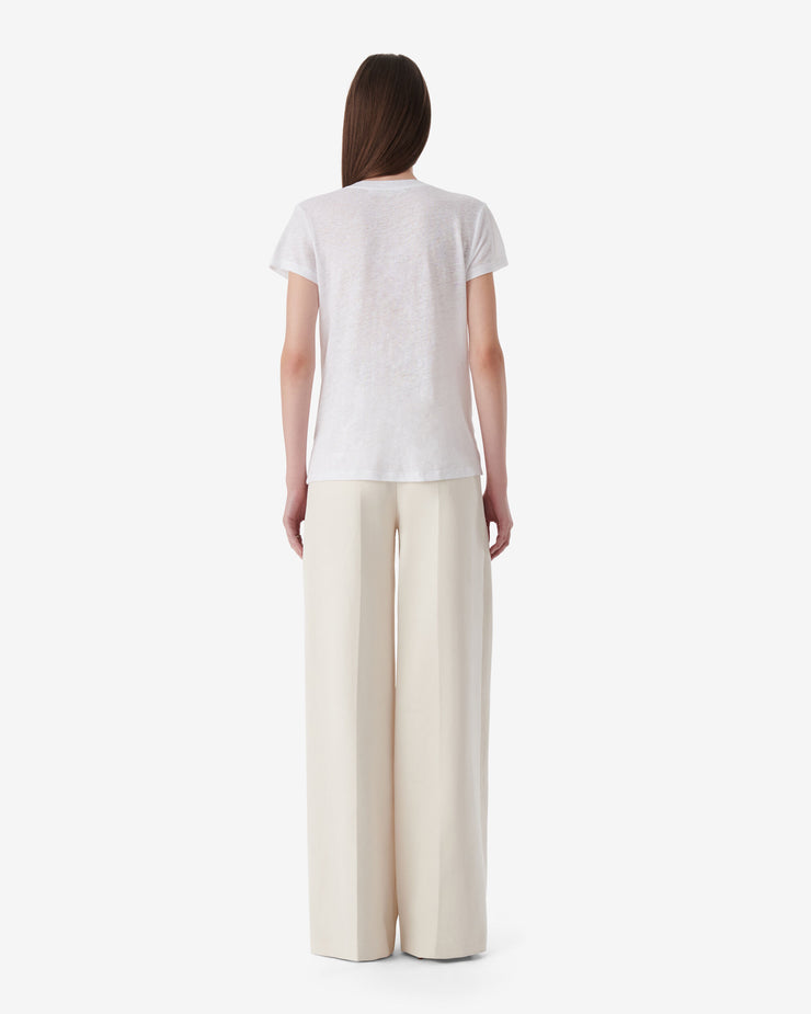 Tee Shirt en lin col V