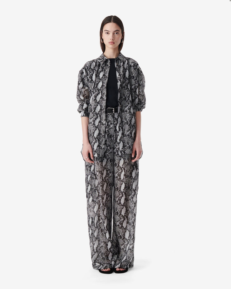 Chemise longue à imprimé