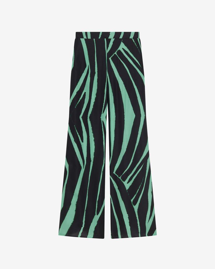 Pantalon droit en soie