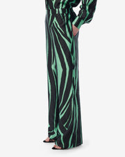 Pantalon droit en soie