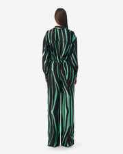 Pantalon droit en soie
