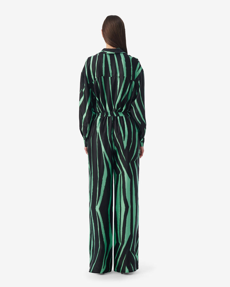 Pantalon droit en soie