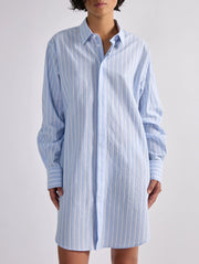 Robe chemise à rayures oxford façonnée